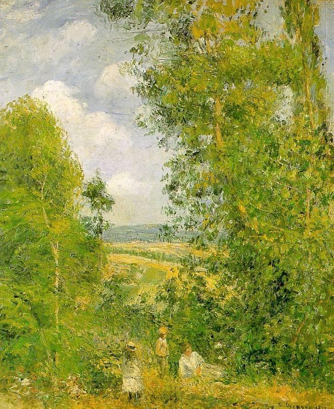 Camille Pissaro Resting in the Woods at Pontoise France oil painting art